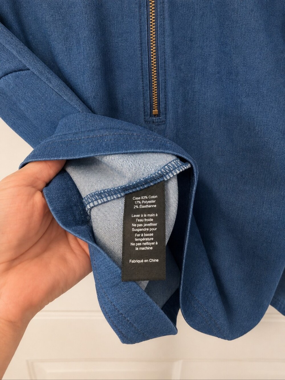 Lush Chambray Denim Front Pocket Mini - Picture 3 of 6